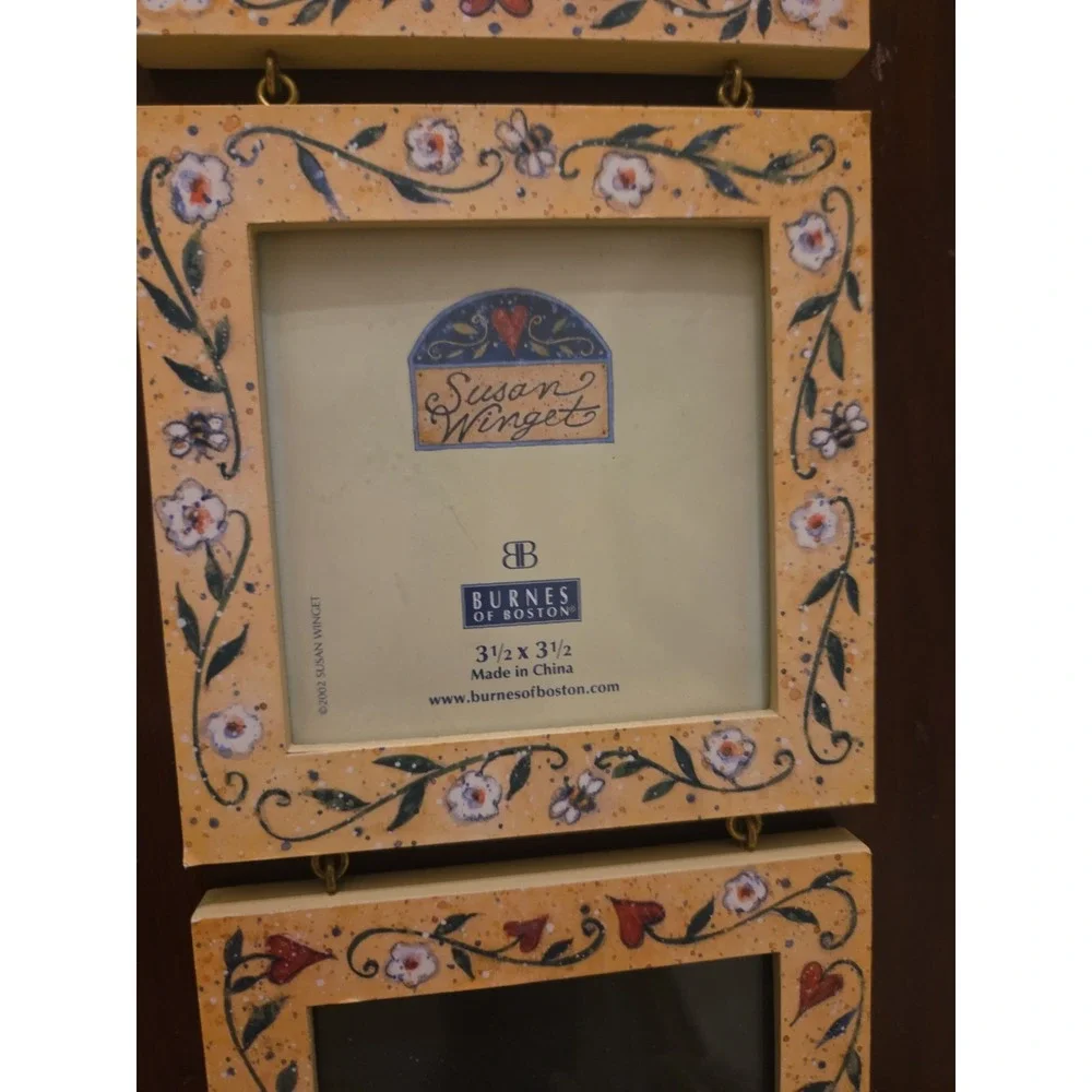 Burnes of Boston Frame Susan Winget Hanging Triple Photo 3.5 x 3.5 inch Whimsy